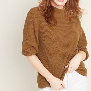 Old Navy Textured Mock Neck Blouson Knit Sweater